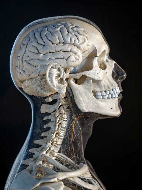 High-resolution CT scan image