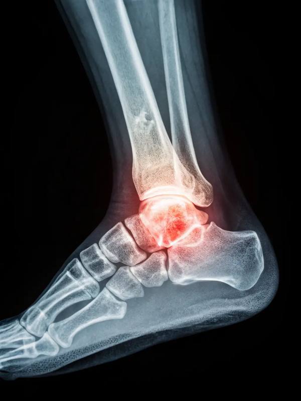 X-ray of a fractured bone