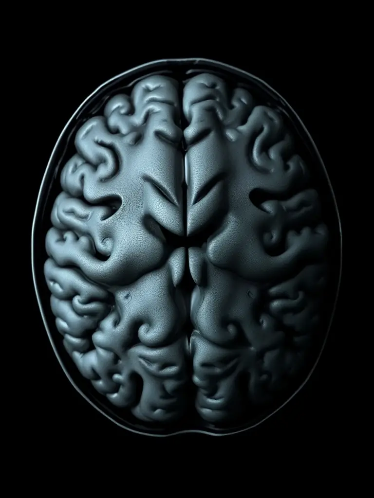 An MRI image of the brain, clearly showing different brain structures and any anomalies, representing the advanced MRI reporting capabilities of Nexa-Radiology.